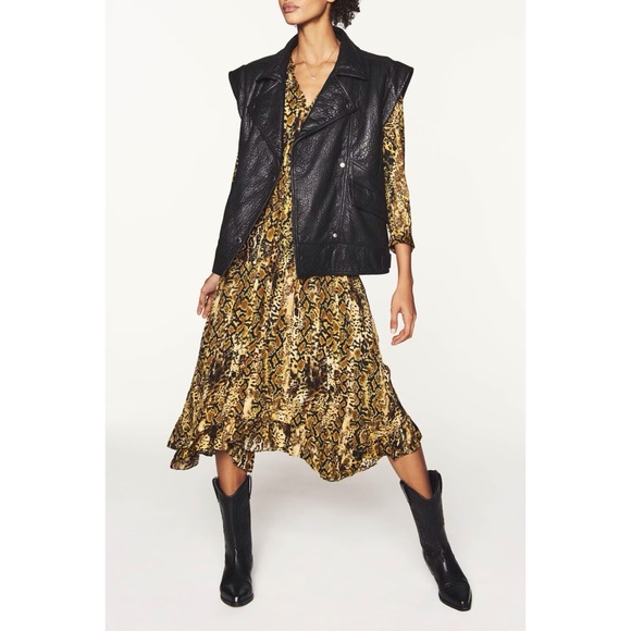 Ba&sh Sahara Snake Print Midi Dress, size XS - Picture 2 of 16